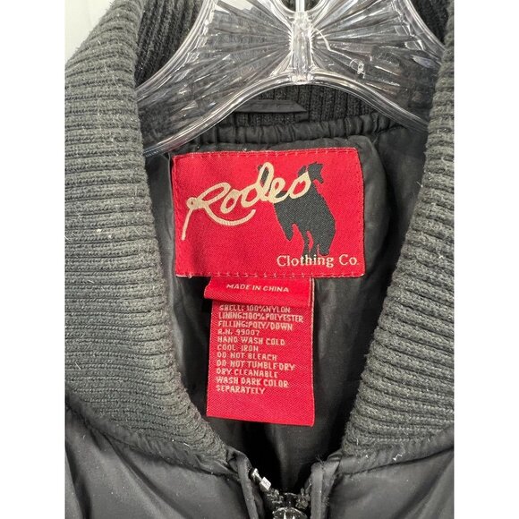 Rodeo Clothing Co. Men’s Black Quilted Puffer Vest 2XL Western Wear - Picture 2 of 9